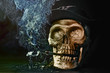 smoking skull