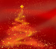 abstract red christmas tree