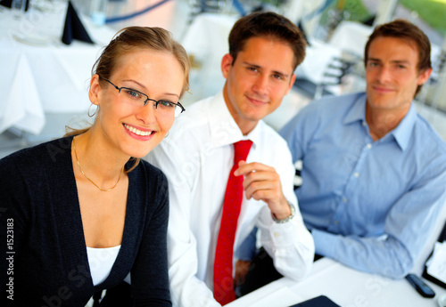 businessteam at a meeting