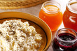 curd with different fruit jams