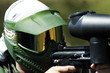 Photo: paintball player paintball player
