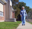 elderly lady walking