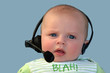 baby with a headset