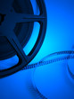 unwinding movie theater film reel unwinding movie theater film reel