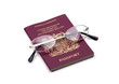 objects - passport and glasses objects - passport and glasses