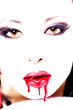 sexy asian vampire with blood