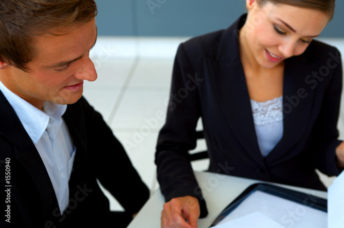 businessteam at a meeting