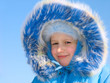 winter portrait of smiling girl