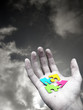 puzzle in hand