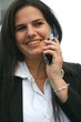 Photo: femme souriante au téléphone femme souriante au téléphone