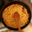 spaghetti pici with the meat sauce