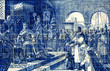 portugal, porto: azulejo in the railway station portugal, porto: azulejo in the railway station