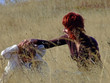 happy daugter and mather in nature