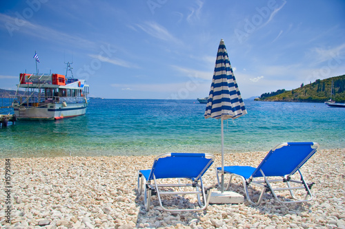 beach scene from corfu island