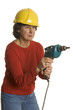 woman with electric drill