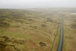 aerial view to road and landscape