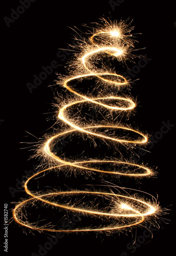 Photo: sparkler christmas tree spiral sparkler christmas tree spiral