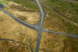 aerial view to road and landscape