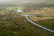 aerial view to road and landscape