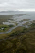 aerial view to iceland seacoast