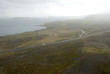 aerial view to iceland seacoast