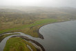 aerial view to iceland seacoast