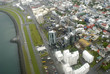 aerial view to reykjavik