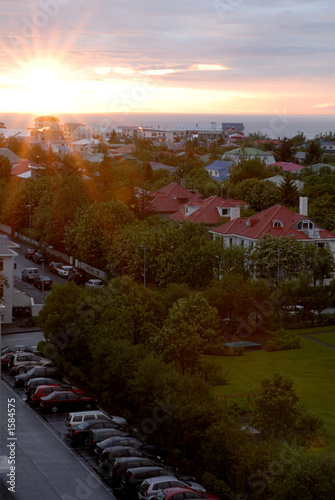 reykjavik with midnight sun reykjavik with midnight sun