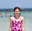 teen at beach