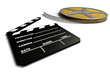 film roll and clapboard