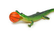 ����: crocodile with basketball isolated on white � Elnur #1595125