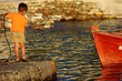 child with boat
