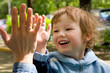 child and mum carefree play
