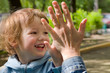child and mum carefree play