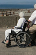 elderly woman in a wheelchair
