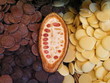Foto: demi-cabosse cacao sur chocolat n&b demi-cabosse cacao sur chocolat n&b