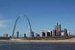 saint louis arch with skyline