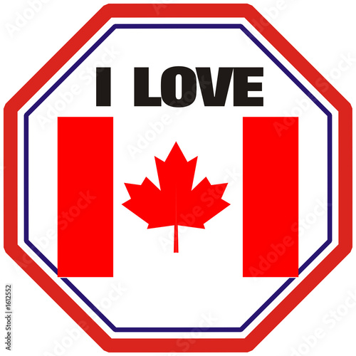 Illustration: i love canada, i love canada,