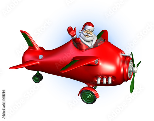 santa flying a plane 2