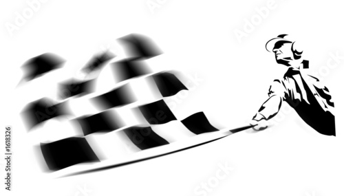 Illustration: winning flag winning flag