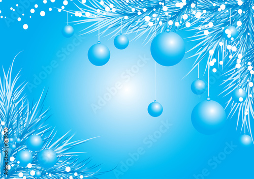 christmas background with a fur-tree