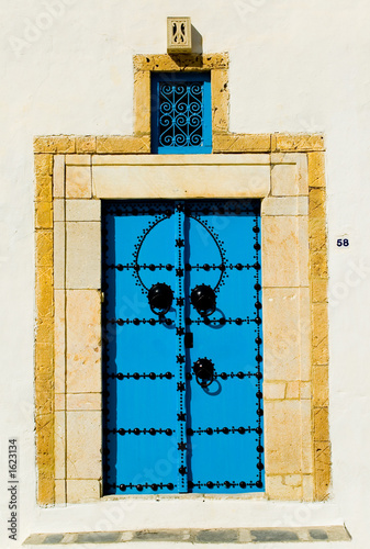 blue arabian door