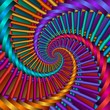 colorful spoked spiral