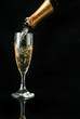 pouring a champagne flute pouring a champagne flute