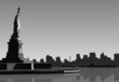 ny skyline b&w