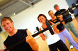 weight training in a fitness center