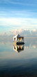 floating tent with lounge chairs