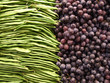 Photo: fruit shop - beans and grapes fruit shop - beans and grapes
