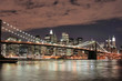 brooklyn bridge  at night