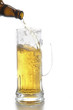 beer bottle and mug